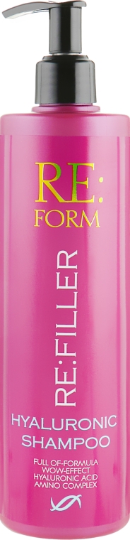 Гіалуроновий шампунь для об'єму і зволоження волосся - Re:form Re:filler Hyaluronic Shampoo