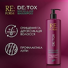 Очищувальний шампунь, міцелярний - Re:form De:tox Micellar Shampoo — фото N3