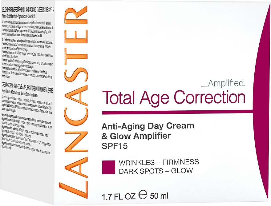 Антивозрастной дневной крем - Lancaster Total Age Correction Anti-aging Day Cream & Glow Amplifier SPF15 — фото N3