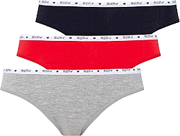 Парфумерія, косметика Трусики бріфи, 3 шт. (red, grey, mlg./navy) - U.S. Polo Assn.