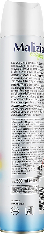 Спрей волос сильной фиксации - Malizia Lacca Forte Ecologica Hair Spray Strong Hold — фото N4