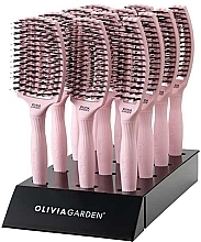 Парфумерія, косметика Набір щіток для волосся, 12 шт. - Olivia Garden Finger Brush Combo Pastel Pink Display