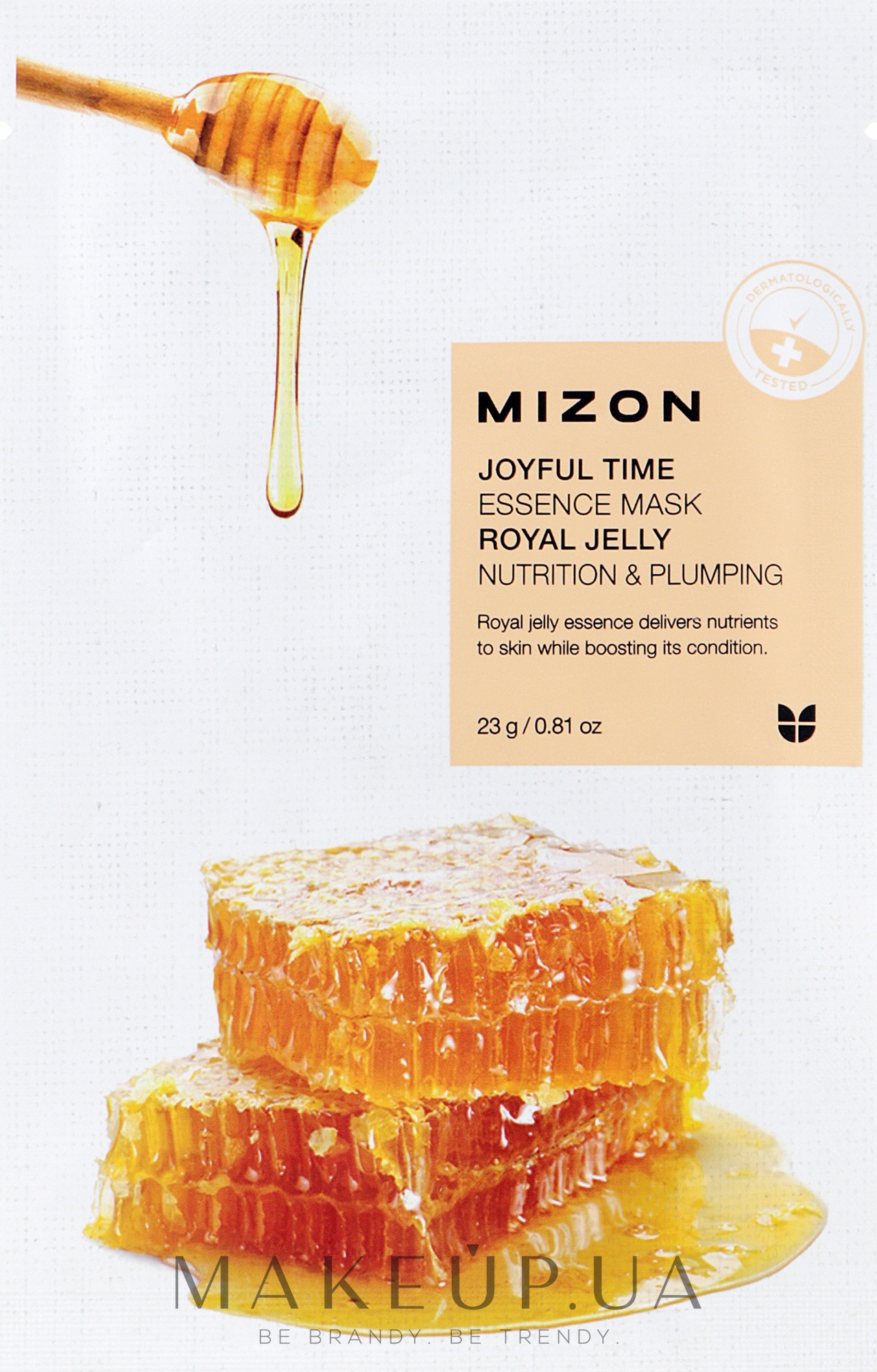 Тканевая маска с экстрактом маточного молочка - Mizon Joyful Time Essence Mask Royal Jelly — фото 23g