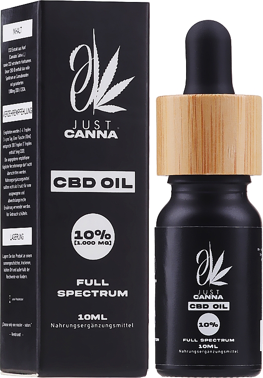 Диетическая добавка с маслом каннабидиола 10% - Just Canna CBD Oil — фото N2