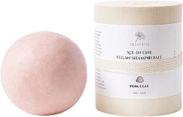 Твердий шампунь "Рожева глина" - Erigeron All in One Vegan Shampoo Ball Pink Clay — фото N1