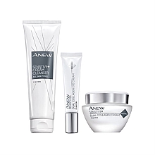 Парфумерія, косметика Набір - Avon Anew Sensetive (f/cr/50ml + eye/cr/15ml + cr/150ml)