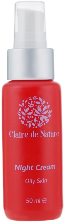 Нічний крем для жирної шкіри - Claire de Nature Night Cream