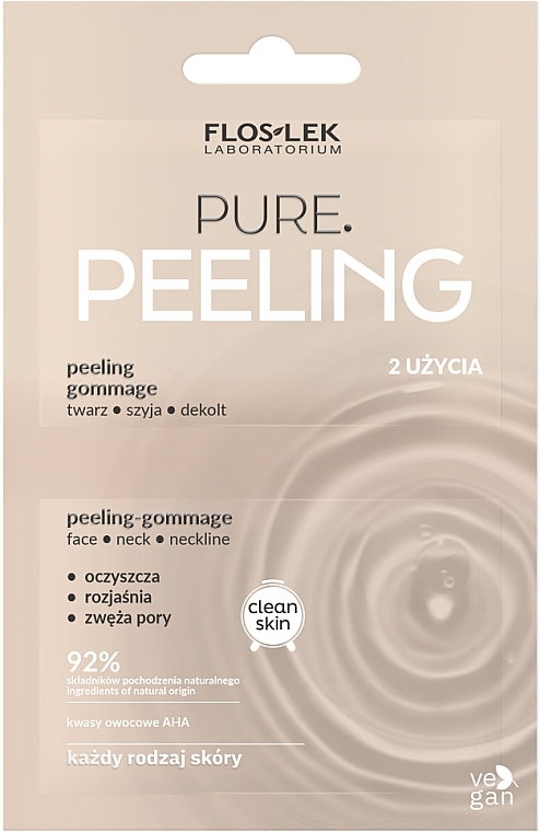 Пилинг-гоммаж для лица, шеи, декольте - Floslek Pure Peeling-Gommage — фото N1