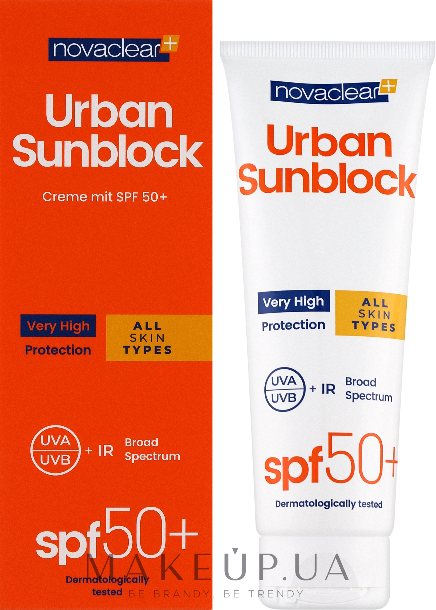 Солнцезащитный крем для всех типов кожи - Novaclear Urban Sunblock Protective Cream SPF50+ — фото 125ml