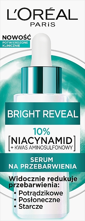 Сироватка для обличчя проти пігментних плям - LOreal Paris Bright Reveal 10% Niacinamide Dark Spot Serum — фото N2