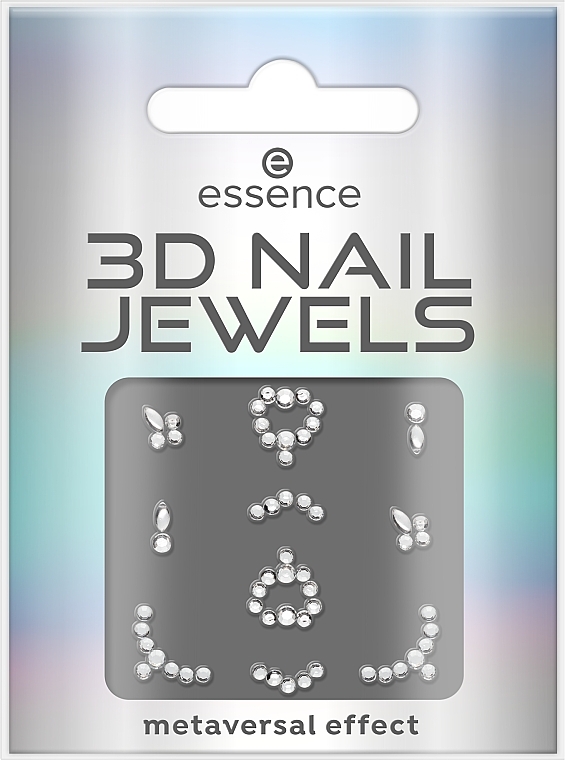 Наклейки для ногтей, 10 шт. - Essence 3d Nail Mirror Universe Reality — фото N1