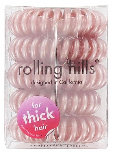 Резинка-браслет для волосся, бронза - Rolling Hills 5 Traceless Hair Elastics Stronger Bronze — фото N1