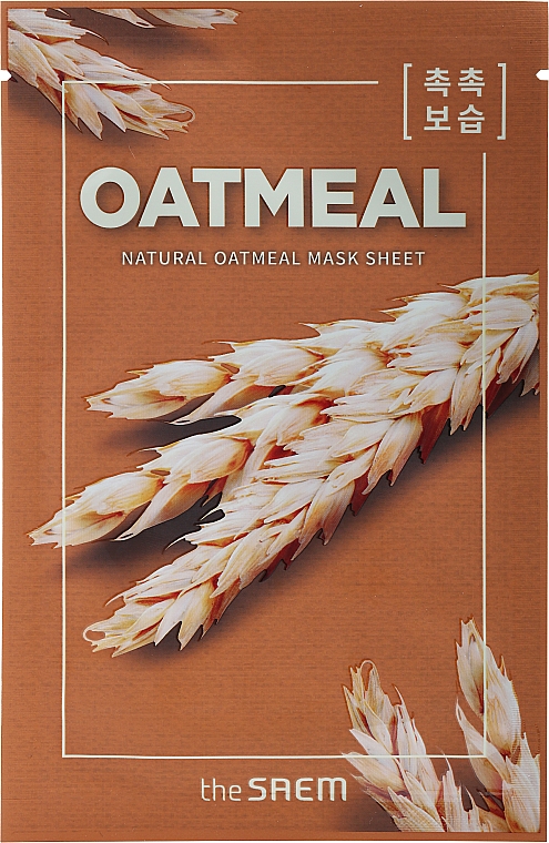 Маска для обличчя з вівсянкою - The Saem Natural Oatmeal Mask Sheet