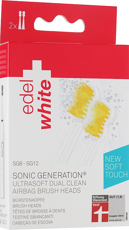 Насадки для зубной щетки "Ультрамягкое двойное очищение" - Dual Clean Edel+White Sonic Generation — фото N1