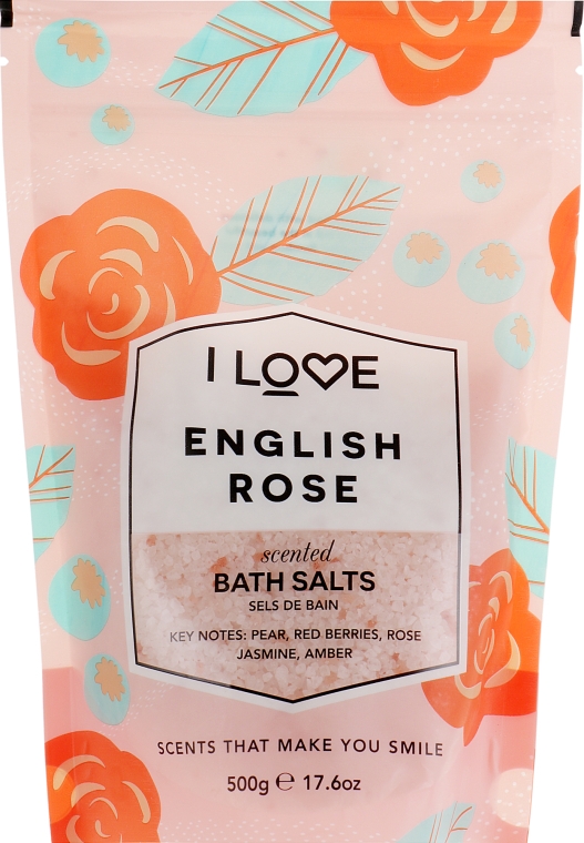 Соль для ванны "Английская роза" - I Love English Rose Bath Salt — фото N2