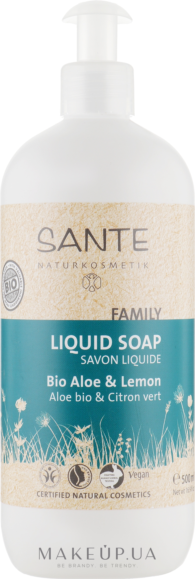 Мыло жидкое для рук и тела "Алоэ и Лимон" - Sante Family Aloe Vera & Lemon Liquid Soap — фото 500ml