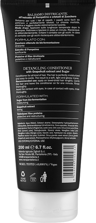 Зволожувальний кондиціонер для волосся - Nera Pantelleria 21 Detangling Conditioner With Grapefruit Extract And Sugar — фото N2