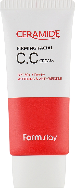 Укрепляющий CC крем для лица с керамидами SPF50+ - Farmstay Ceramide Firming Facial CC Cream — фото N1