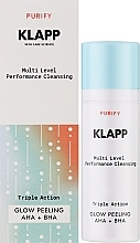 Комплексний пілінг для сяяння шкіри - Klapp Multi Level Performance Purify Triple Action Glow Peeling With AHA + BHA — фото N2