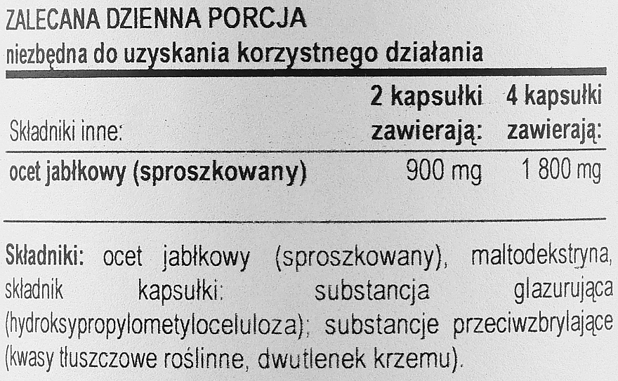 Харчова добавка "Яблучний оцет", 450 мг - Now Foods Apple Cider Vinegar — фото N3