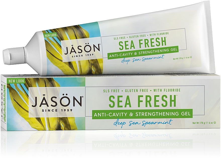 Зубная гель-паста укрепляющая "Свежесть моря" - Jason Natural Cosmetics Anti-Cavity and Strenghtening Deep Sea Spearmint Toothpaste