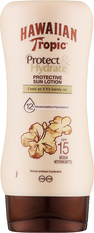 Сонцезахисний зволожувальний лосьйон - Hawaiian Tropic Protect & Hydrate Protective Sun Lotion SPF15 — фото N1