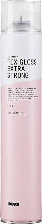 Лак для волосся, екстрасильної фиксації - Glossco Fix Gloss Exrta Strong Hairspray Fixer — фото N1