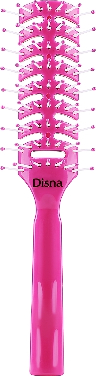 Щітка для волосся прямокутна продувна, рожева - Disna Pharma — фото N1