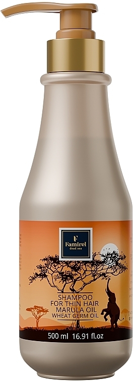 Шампунь для тонких волос с маслом зародышей пшеницы - Famirel Shampoo Marula Oil — фото N2