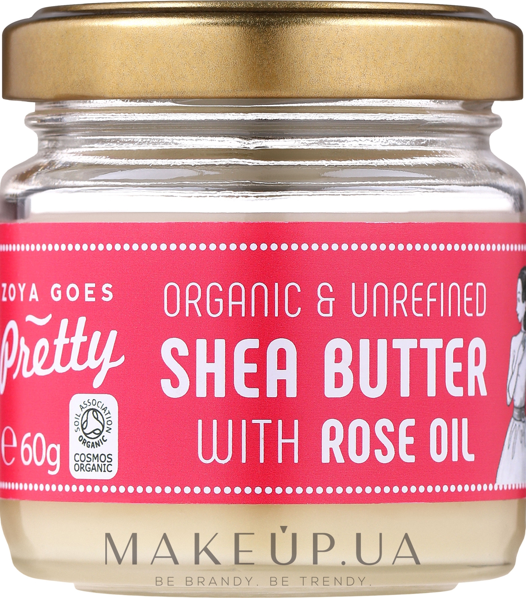 Масло ши та олія троянди для тіла - Zoya Goes Pretty Shea Butter With Rose Oil Organic Cold Pressed — фото 60g