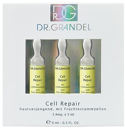 Омолаживающий ампульный концентрат для лица с фитостволовыми клетками яблок и винограда - Dr. Grandel Cell Repair — фото N1