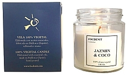 Ароматическая свеча в стакане - Focdenit 100% Vegetal Candle Jazmin & Coco — фото N1