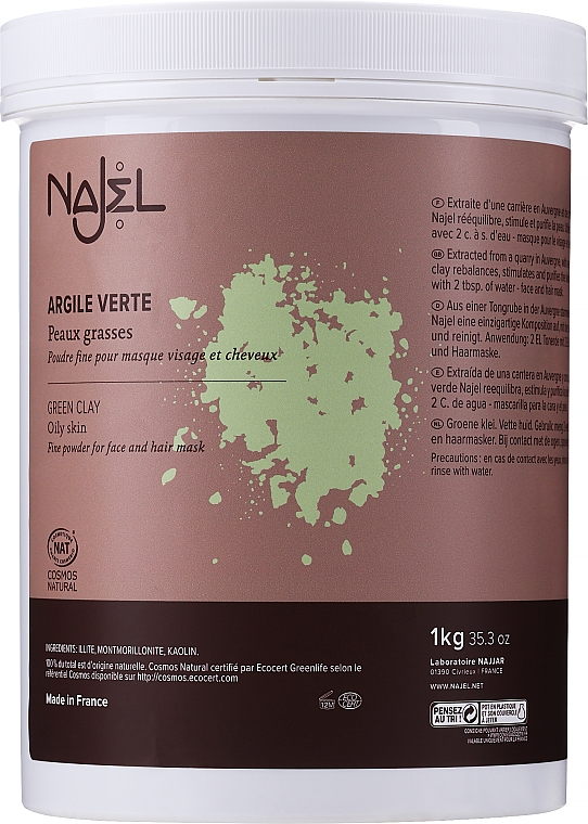 Глина косметична "Зелена" - Najel Green Clay Skin Powder — фото N3