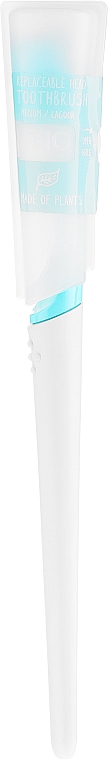Зубна щітка зі змінним наконечником, середня жорсткість, бірюзова - TIO Toothbrush Medium — фото N1
