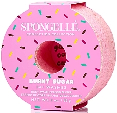 Пінна багаторазова губка для душу - Spongelle Confection Body Wash Infused Buffer Burnt Sugar — фото N1