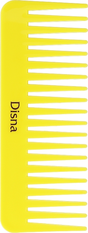 Гребень для волос широкий PE-29, 15.8 см, желтый - Disna — фото N1