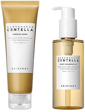 Набор для умывания с центеллой - Skin1004 Madagascar Centella Double Cleansing Duo (foam/150ml+oil/200ml) — фото N2