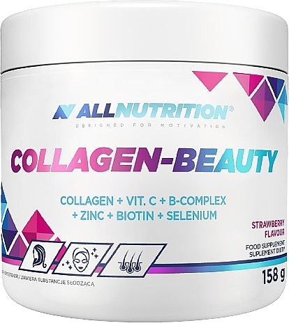 Пищевая добавка со вкусом клубники "Коллаген" - Allnutrition Collagen-Beauty Suplement Diety  — фото N1
