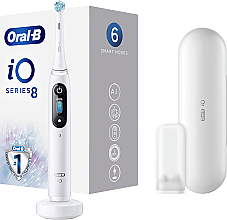 Парфумерія, косметика Електрична зубна щітка, біла - Oral-B Braun iO Серія 8