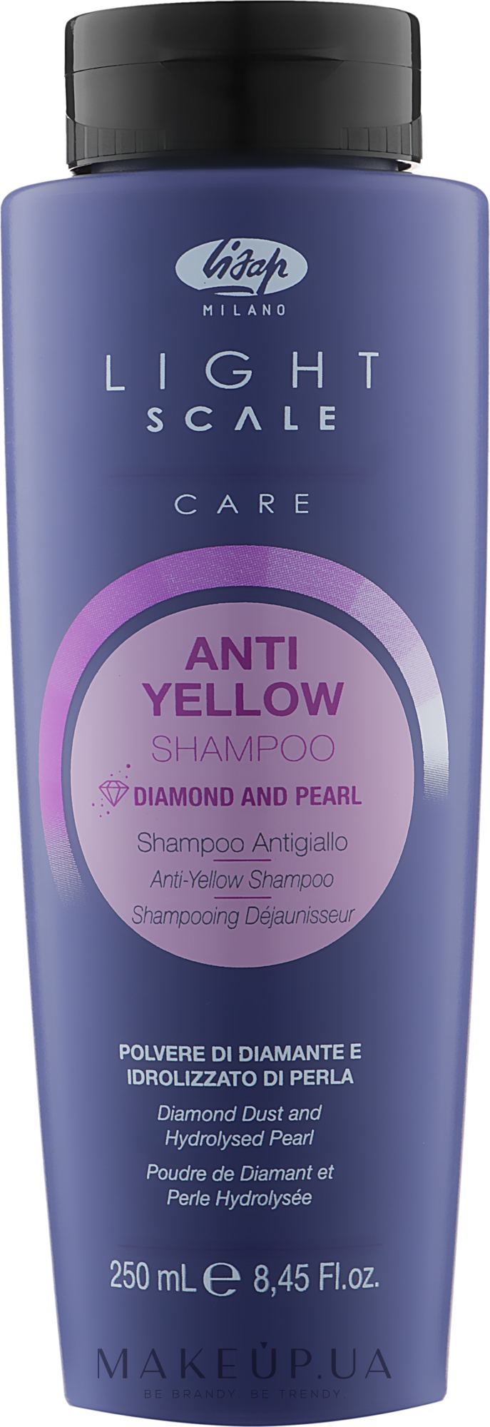 Шампунь против желтизны волос с фиолетовыми пигментами - Lisap Light Scale Care — фото 250ml