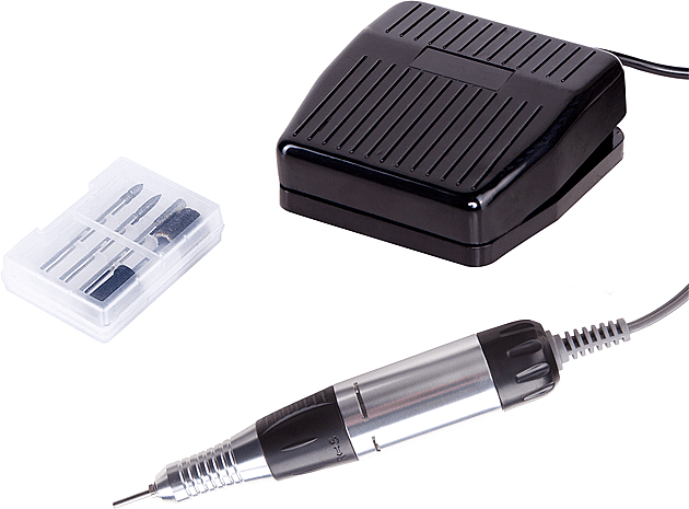 Фрезер для маникюра и педикюра, серебристый - NeoNail Professional JSDA Nail Drill JD 500 Silver 35W — фото N4