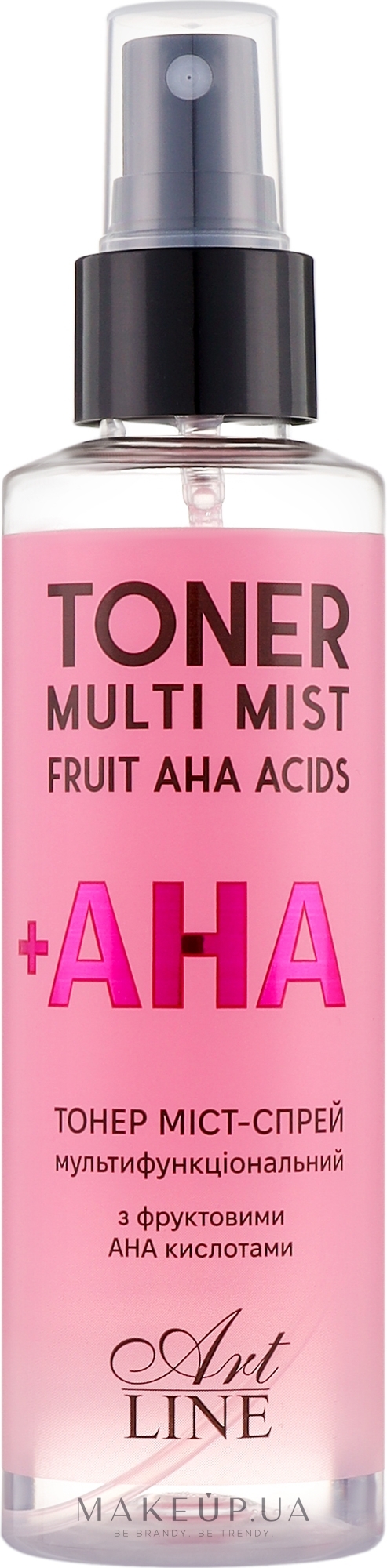Тонер міст-спрей для обличчя з фруктовими АНА кислотами - Art Line Toner Multi Mist Fruit AHA Acids — фото 150ml