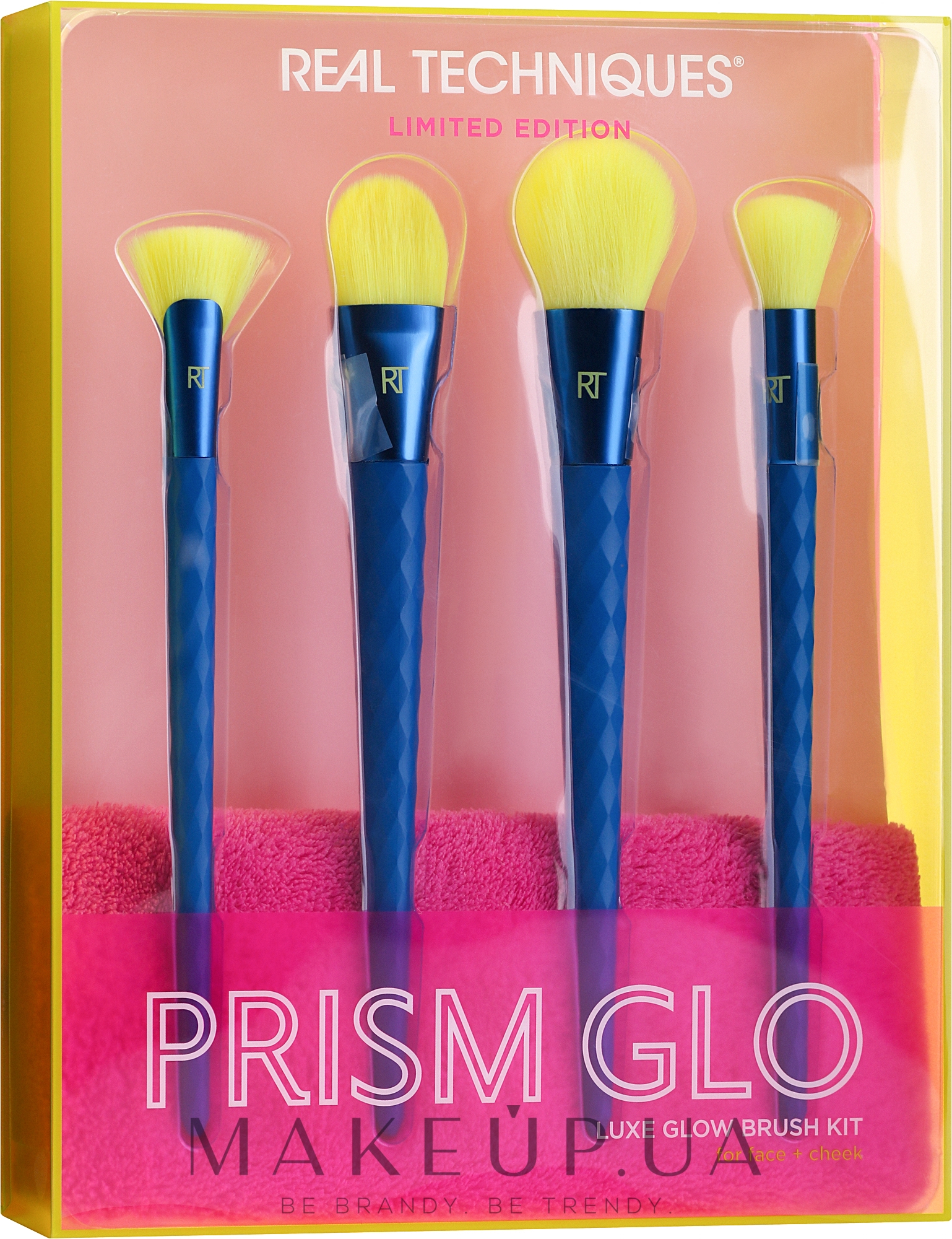 Набор кистей для макияжа - Real Techniques Prism Glo Face Brush Set Luxe Glow — фото 5шт