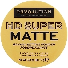 Фіксувальна пудра з матувальним ефектом - Relove By Revolution HD Super Matte Banana Powder — фото N2