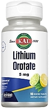 Пищевая добавка "Оротат лития", со вкусом лимона и лайма - Kal Lithium Orotate 5mg — фото N1