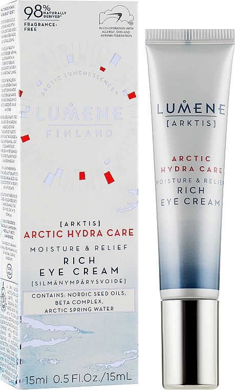 Увлажняющий крем для кожи вокруг глаз - Lumene Arctic Hydra Care [Arktis] Moisture & Relief Rich Eye Cream — фото N2