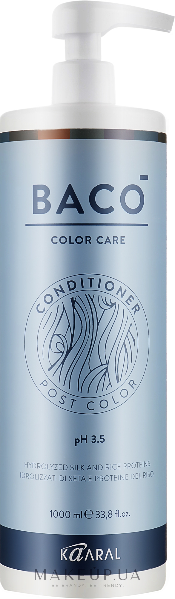 Кондиционер для волос после окрашивания - Kaaral Baco Color Care Post Color Conditioner pH3,5 — фото 1000ml