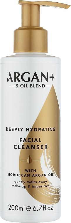 Гель увлажняющий для умывания лица "Морокканское аргановое масло" - Argan+ Moroccan Argan Oil Deeply Hydrating 5-Oil Cleanser — фото N1