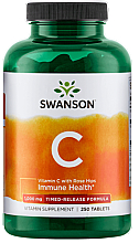 Харчова добавка "Вітамін С з шипшиною, з сповільненим вивільненням", 1000 мг - Swanson Timed-Release Vitamin C with Rose Hips Tablets — фото N1