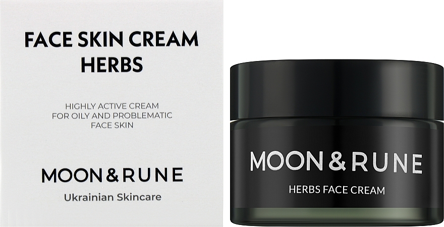 Крем для обличчя з центелою та білою камелією - Moon&Rune Herbs Face Cream — фото N2